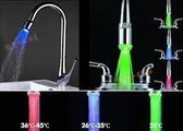 3-kleuren RGB LED water kraan kop Licht en temperatuursensor Nieuw