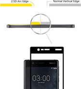 DrPhone Nokia 3 Glas 4D Volledige Glazen Dekking Full coverage Curved Edge Frame Tempered glass Zwart - Official DrPhone