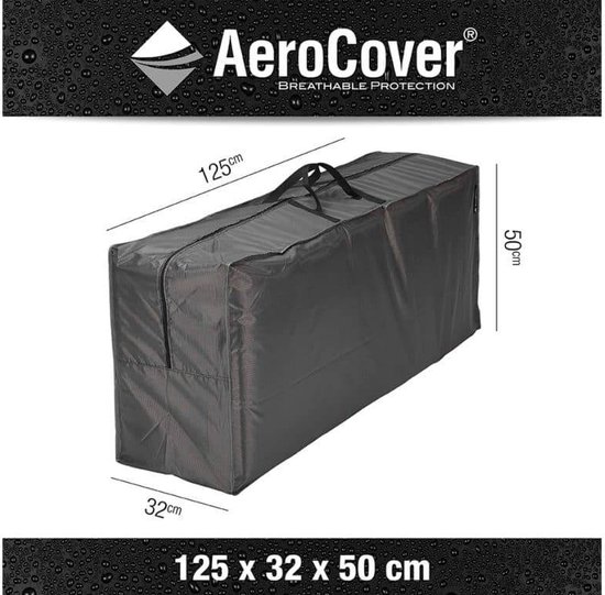 Platinum AeroCover kussentas 125x32xh50 - antraciet