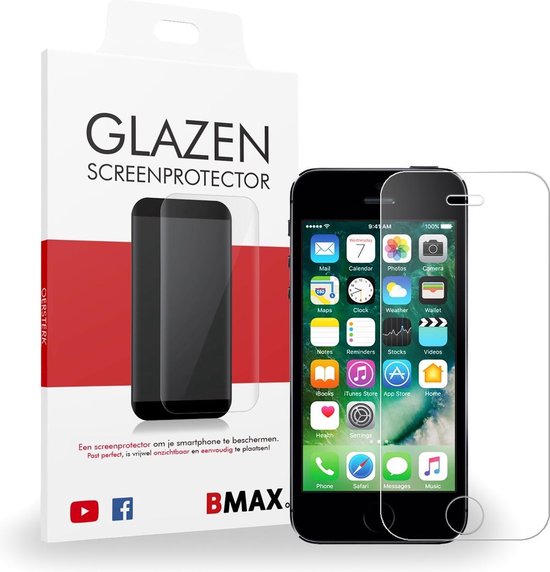 Bestrooi nerveus worden Een bezoek aan grootouders BMAX Glazen Screenprotector iPhone 5 / 5s / 5c / SE | bol.com