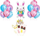 Fissaly® 22 Stuks Paashaas Pasen Decoratieset - Konijn Versiering - Decoratie - Feestversiering - Feest - Kinderfeest