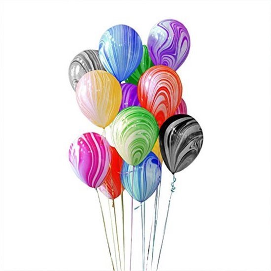 10 Stuks Leuke Ballon Met Patroon - Verjaardag - Ballon - Jarig - Party -  Multipack -... | bol.com
