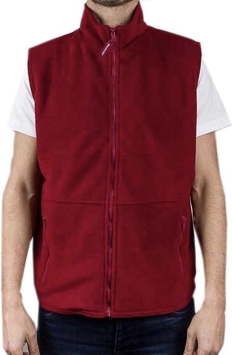 Fleece bodywarmer voor heren S Rood