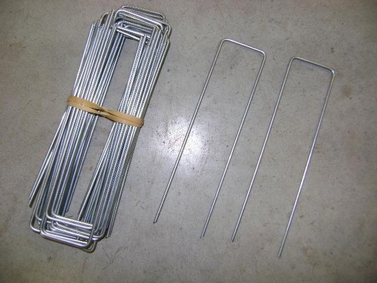 Gronddoek pen / Anti-Worteldoek Haken 20 x 5 x 20 cm ZINK / 20 STUKS !