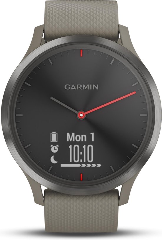 Garmin vivomove HR Sport zwart met Sandstone siliconen band bol