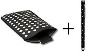 Polka Dot Hoesje voor Acer Liquid Z5 Duo met gratis Polka Dot Stylus, Zwart, merk i12Cover