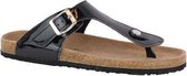 Identity Comfort Teenslipper Zwart Lak Maat 38