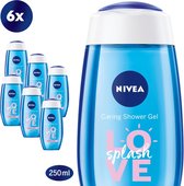 NIVEA Shower Love Waves Pure Fresh - 6 x 250ml - Voordeelverpakking