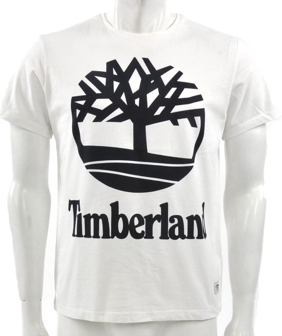 Timberland - SS Big Logo Tee - Organisch t-shirt - S - Wit