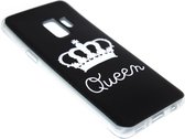Queen hoesje siliconen zilver Geschikt voor Samsung Galaxy S9 Plus