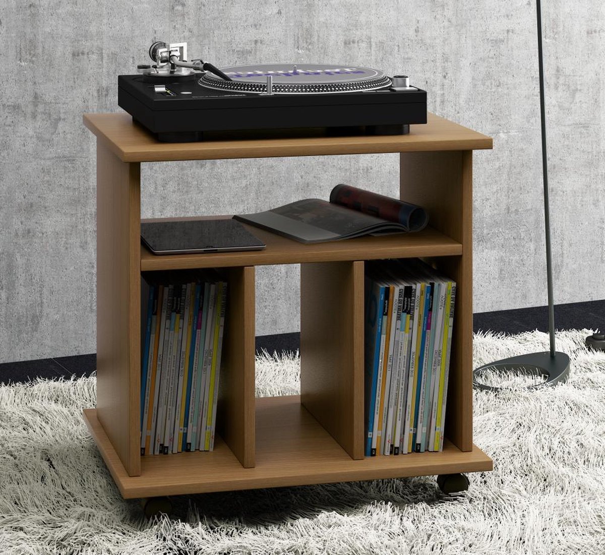 LP vinyl kast platenspeler meubel Retal (eiken) | bol.com