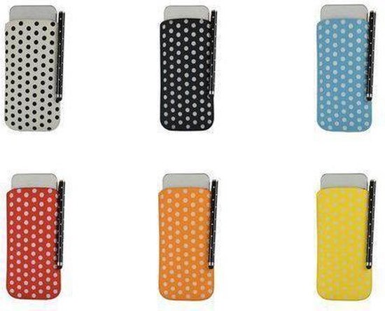 Polka Dot Hoesje voor Huawei Ascend Y550 met gratis Polka Dot Stylus, geel , merk i12Cover