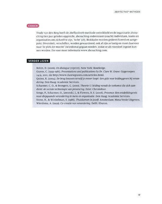 Achtergrondinformatie over de zBCCoaching methode.