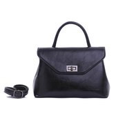 Classic chic handbag Qischa zwart glossy