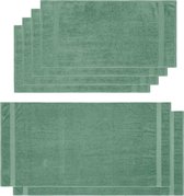 Lumaland - Handdoeken set - 2 badhanddoeken & 4 handdoeken - 100% katoen - Meergroen