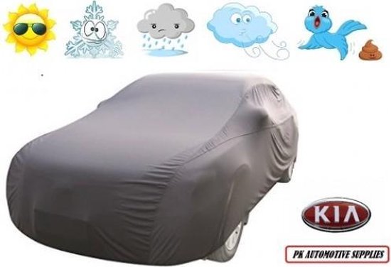 Housse voiture Gris Vented Stretch Kia Carens 2002-2006 (7 personnes)