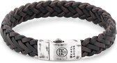 Rebel and Rose Silver Line Braided Raw Mat Armband RR-L0075-S-XL (Lengte: 20.00-21.50 cm)