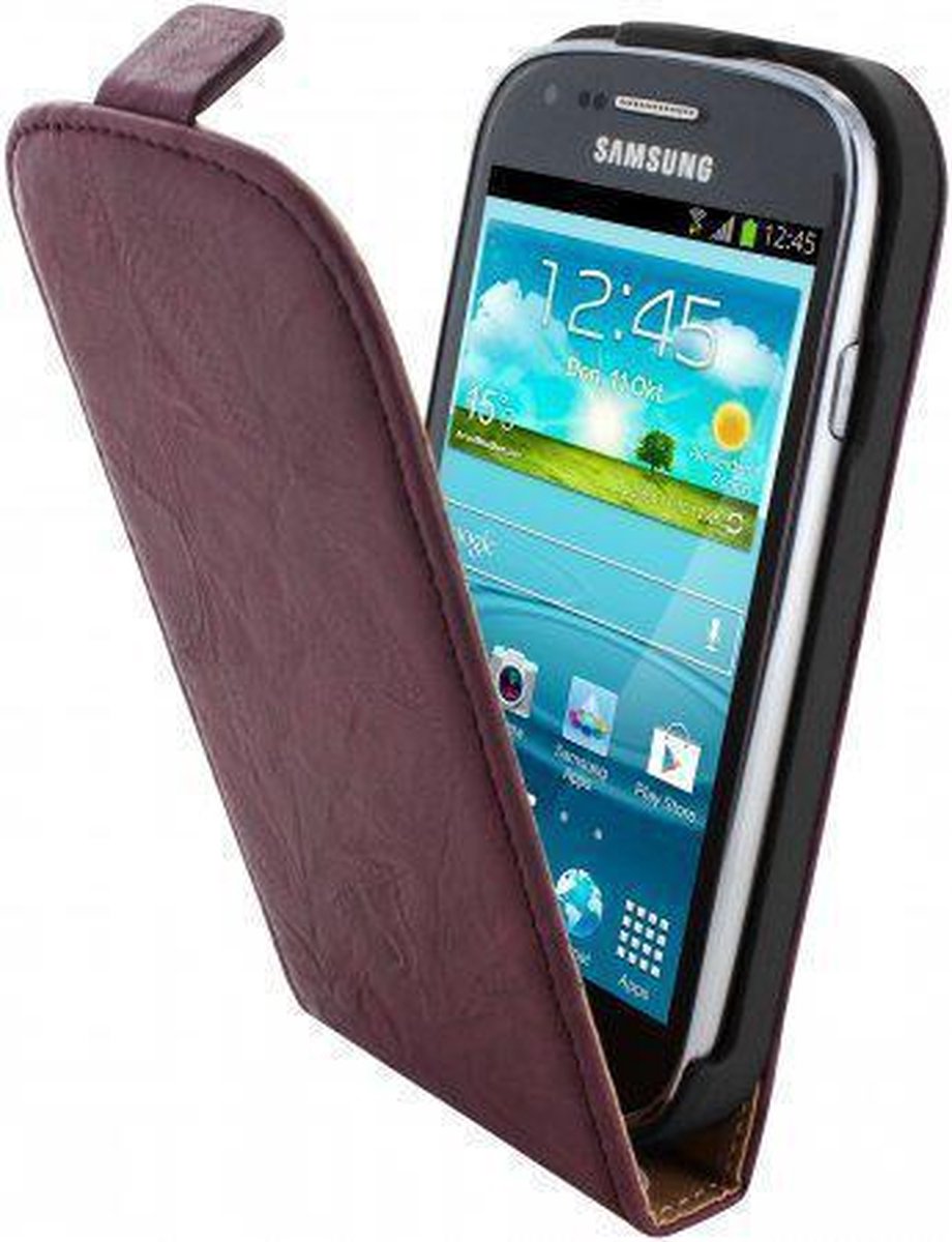 Mobiparts Vintage Flip Case Samsung Galaxy S3 Mini Rubin