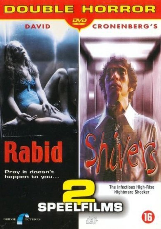 DVD cover met Rabid en Shivers. Dubbele horror.