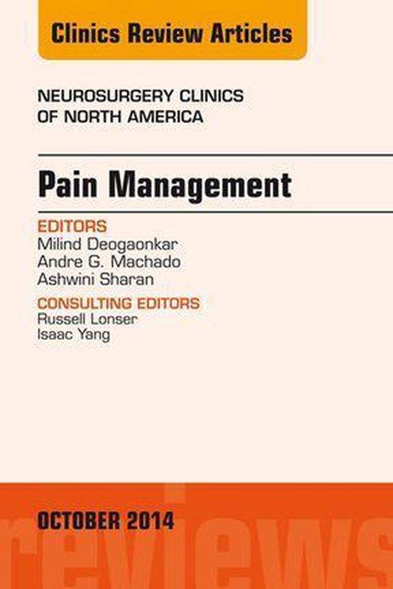 The Clinics: Surgery Volume 25-4 - Pain Management, An Issue ... - cover