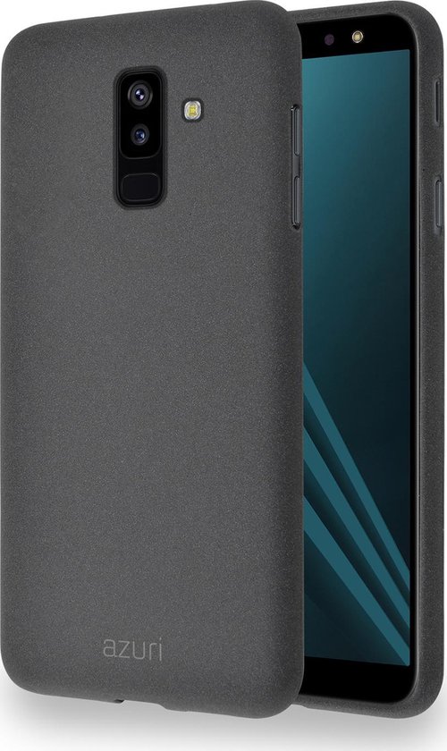 Azuri flexible cover met zandtextuur - grijs - voor Samsung A6 Plus (2018)