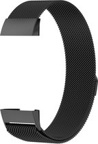 KELERINO. Bracelet milanais pour Fitbit Charge 3 Noir - Grand