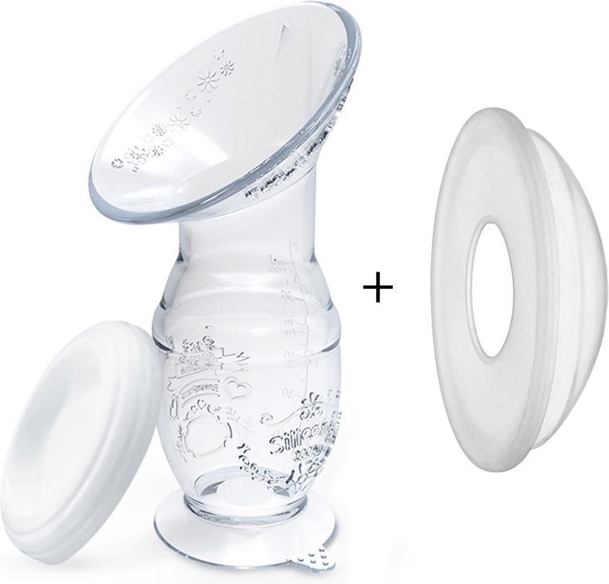 Flensmeetinstrument, ronde en rechthoekige liniaal, nauwkeurige siliconen, licht en flexibel, niet giftig, voor borstkolf (blauw