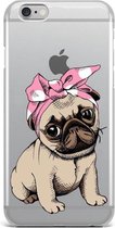 Apple Iphone 6 Plus / 6S Plus Siliconen hoesje (schattig hondje)