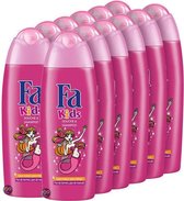 Fa Kids Douche & Shampoo Mermaid - 12 x 250 ml - Voordeelverpakking - Douchegel & Shampoo