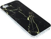 Goudzwart marmer siliconen hoesje Geschikt voor iPhone 5/ 5S/ SE
