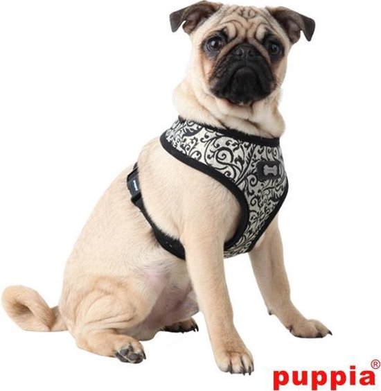 ontploffen boete Ondergedompeld Puppia tuigje harness A Gala goud/zwart size L | bol.com