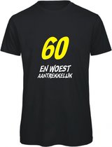60 jaar verjaardag - T-shirt 60 en woest aantrekkelijk | XXL | Zwart