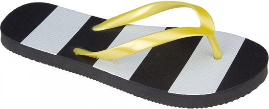 Waimea Teenslippers - Waikiki Beach - Zwart/Geel 33