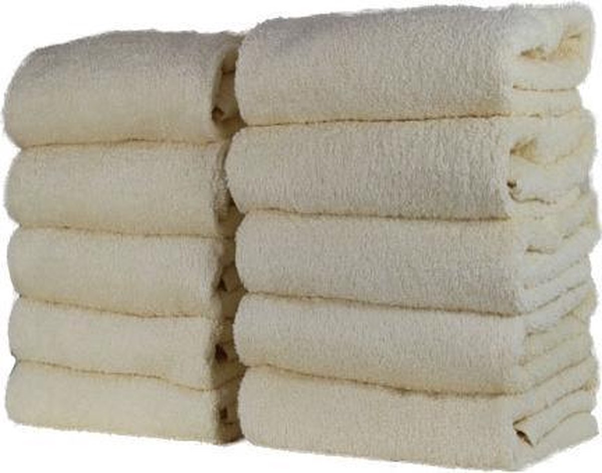 Katoenen Handdoek - Crème - Set van 12 Stuks - 70x140 cm - Heerlijk zachte badhanddoeken