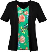 Blue Seven dames blouse zwart / groen - maat 42