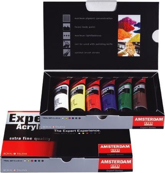 Expert set 6 kleuren 20 ml tubes acrylverf | bol.com