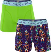 Muchachomalo Clones Jongens boxershort - 2 pack - Print/Groen - Maat 146/152