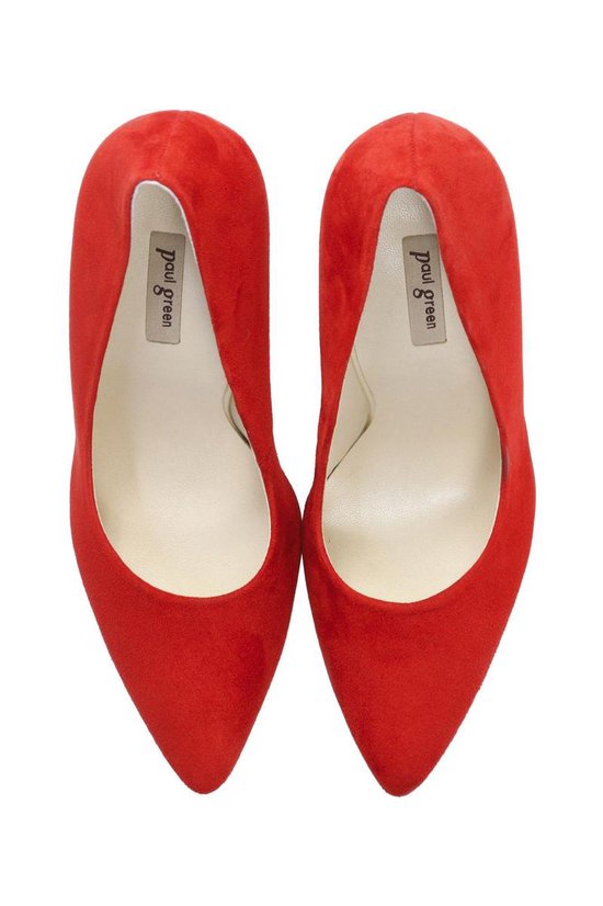 Paul Green Dames Suède 30016745 / Schoenen hoogte 7-9 - 3591 - Rood - Maat  38 | bol.com