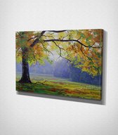 Tree - Painting Canvas - 120 x 80 cm - Schilderij - Canvas - Slaapkamer - Wanddecoratie  - Slaapkamer - Foto op canvas