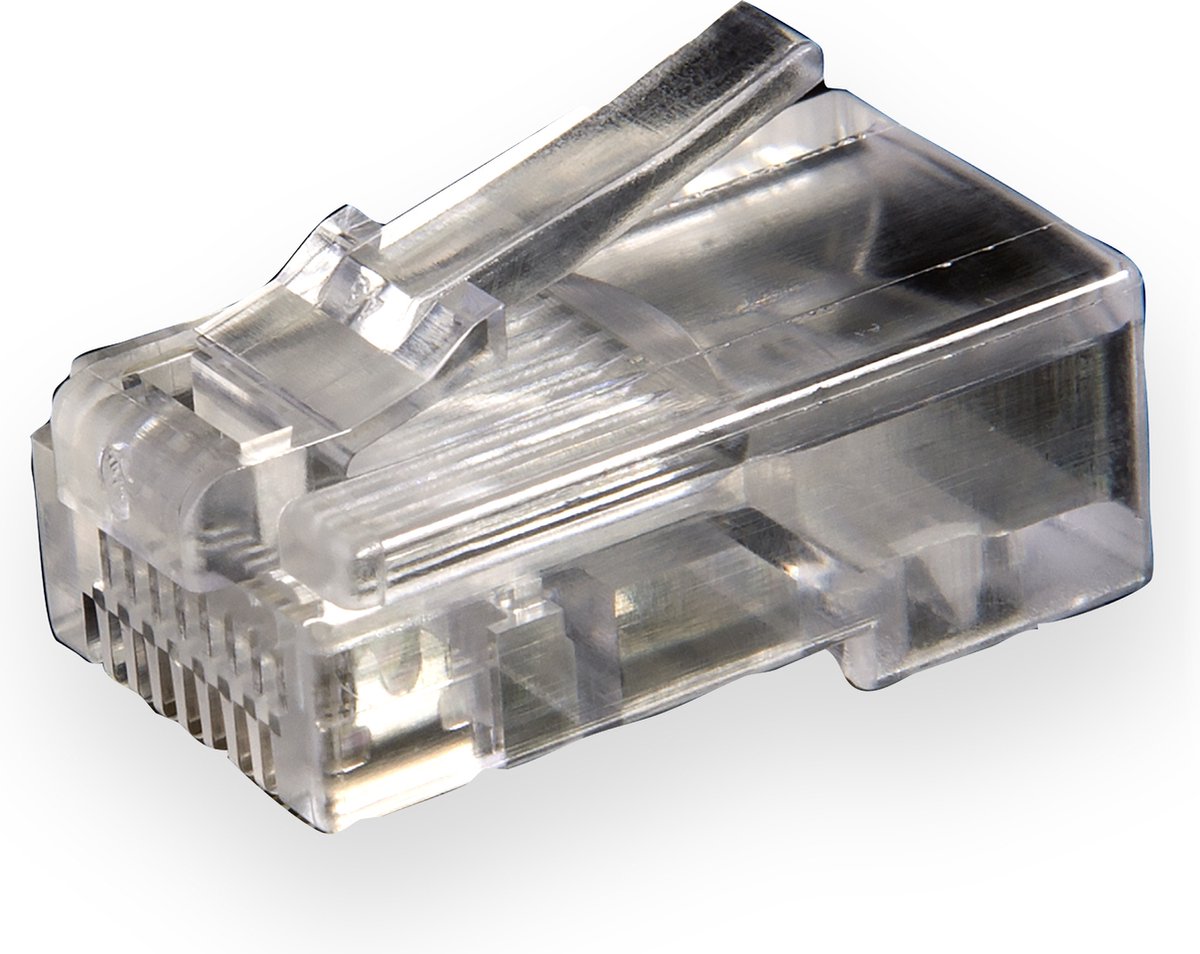Scanpart ethernet stekker - UTP stekker - RJ45 (8P8C) - 8/8 - Transparant - 5 stuks