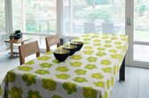 Joy@home Tafellaken - Tafelkleed - Tafelzeil - Afgewerkt Met Biaislint - Opgerold op dunne rol - Geen plooien - Trendy - Bloem Groen