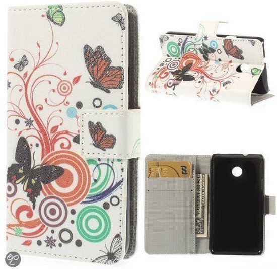 deur Productiviteit telefoon Huawei Ascend y330 book case hoesje vlinders | bol.com