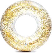 Intex Zwemring Glitter 107cm Goud | opblaasband | grote zwemband