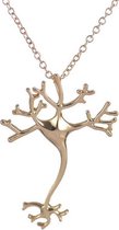 24/7 Jewelry Collection Neuron Ketting - Zenuwcel - Hersenen - Dokter - Goudkleurig