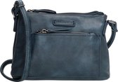 Enrico Benetti Omhang Schoudertasje Praktisch Ritsvakken Navy Blauw Trendy Tas