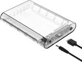 Orico - Transparante Harde Schijf Behuizing 3.5 inch - SATA III - USB3.0 - 5Gbps - Ondersteunt UASP - LED-indicator - Inclusief datakabel en stroomadapter