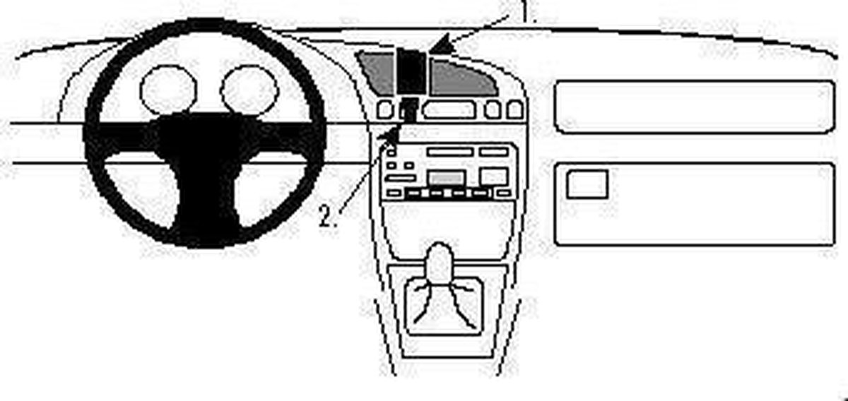 Brodit ProClip houder geschikt voor Ford Courier/ Fiesta - Mazda 121 1996-2002 Center mount