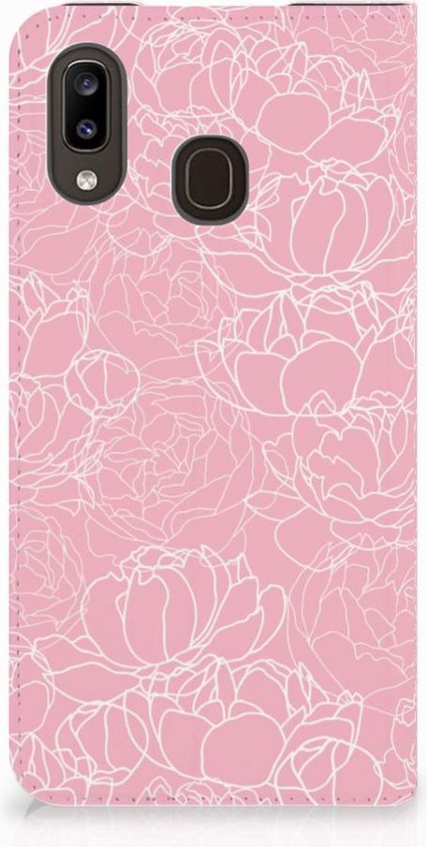 Samsung Galaxy A30 Smart Cover White Flowers