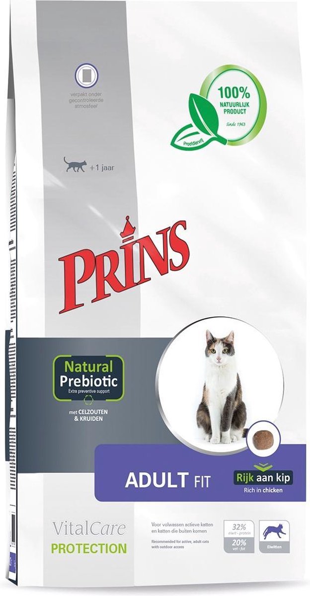 Prin Prins VitalCare Protection Adult Fit - Kat - Droogvoer - Kip - 2 x 5 kg