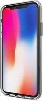 iPhone X Transparant Barely There TPU Case + Full Front Tempered Gorilla Glass | iPhone X Hoes + Volledig Glazen Tempered Screenprotector Wit